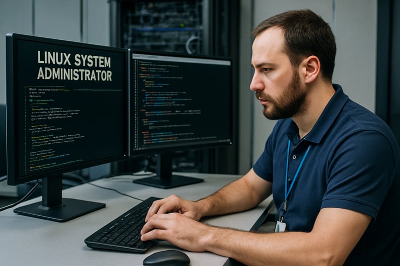 Linux System Administrator at work